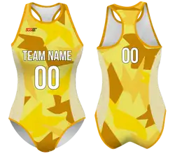 Custom water women speed suit golden splash - Women-water-speed-suits