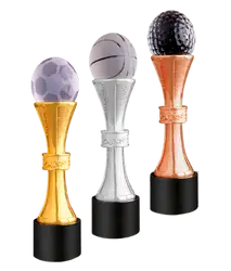 Metallic plating glass ball trophies awards - Trophies-awards