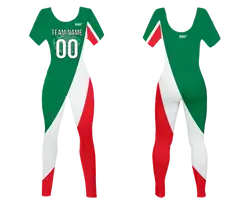 Custom women short sleeve dance bodysuit fiesta viva - Dance-bodysuits