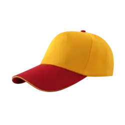Custom adult youth red and yellow unisex cap - Caps