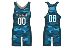 Custom wrestling singlets adult youth unisex arctic camo - Wrestling-singlets