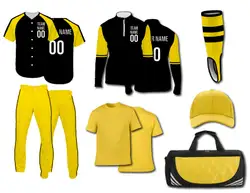 Custom full button black adult youth unisex baseball jersey - Jersey