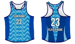 Custom blue elegant adult youth unisex track singlets - Track-singlets