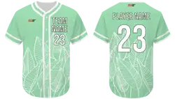 Custom plant leaves nature adult youth unisex softball jersey - Jersey