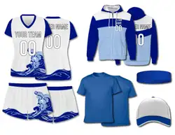 Custom waves nature adult youth volleyball jersey - Jersey