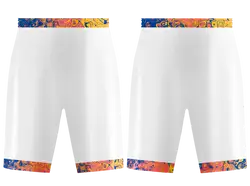 Custom adult youth unisex tennis shorts  sea plants design - Short