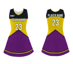 Custom purple adult youth unisex cheerleading dresses sleeveless jersey - Cheerleading-dress