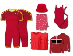 Custom water men speed suit red star streak - Men-water-speed-suits