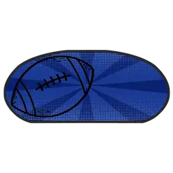 Custom popup banner oval football blue burst - Pop-up-banners