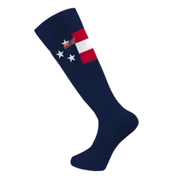 Custom adult youth unisex softball full calf socks white stars - Socks