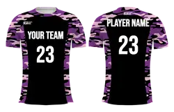 Custom purple camo adult youth volleyball unisex jersey - Jersey