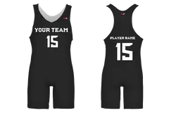 Custom  all black solid adult youth unisex powerlifting singlets - Powerlifting-singlets
