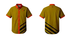 Custom short sleeve button down shirt adult youth unisex sports design - Short-sleeve-collared-shirts