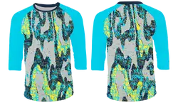 Custom rain drops 3/4 sleeve adult youth unisex shirt - Shirt-3-4-sleeve