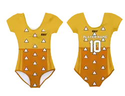 Custom short sleeve  gymnastic uniform adult youth zenitsu vibes - Gymnastics-uniforms