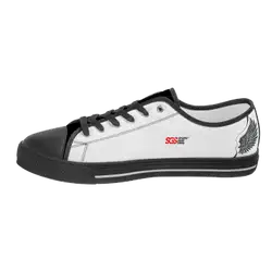 Custom low top canvas shoes black glide - Low-top-shoes