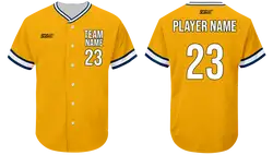 Custom golden horizon adult youth unisex full buttons baseball jersey - Jersey