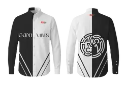 Custom long sleeve button down shirt adult youth unisex collar detail - Shirt-long-sleeve