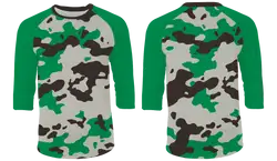 Custom army print 3/4 sleeve adult youth unisex shirt - Shirt-3-4-sleeve