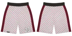 Custom cricket shorts adult youth unisex red ripple stripes - Short