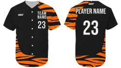 Custom tiger stripe animal adult youth unisex softball jersey - Jersey