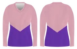 Custom purple solids adult youth volleyball long sleeve jersey - Jersey