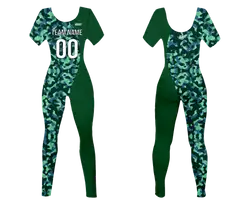 Custom women short sleeve dance bodysuit urban combat - Dance-bodysuits