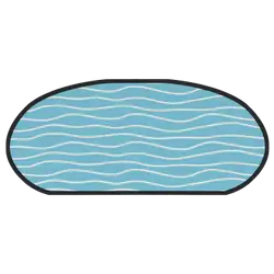 Custom popup banner oval light blue waves - Pop-up-banners