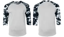 Custom camo 3/4 sleeve adult youth unisex shirt - Shirt-3-4-sleeve