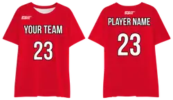 Custom red adult youth unisex comfort short-sleeve t shirt - Shirt