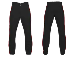 Custom black adult youth unisex baseball pants - Baseball-pants