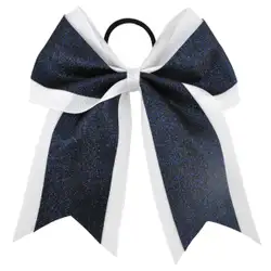 Custom cheerleading bow adult youth sapphire sparkle - Cheerleading-bows