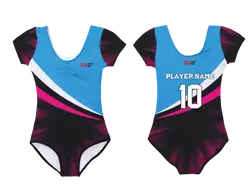 Custom short sleeve  gymnastic uniform adult youth neon burst - Gymnastics-uniforms