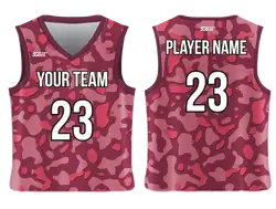 Custom animal print camo adult youth unisex basketball jersey - reversible uniform - Jersey