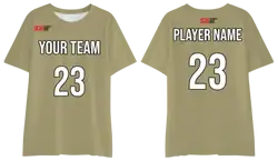 Custom beige comfort adult youth unisex t shirt - Jersey