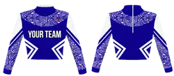 Custom cheerleading uniform royal skyward illusion turtle neck - Jersey