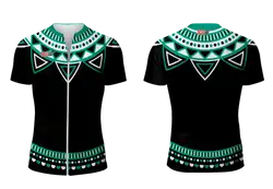 Custom figure skating zipper short sleeve jersey adult youth unisex dynamic power - Figure-skating-jerseys