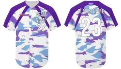 Custom diagonal stripe camo adult youth unisex baseball jersey - Jersey