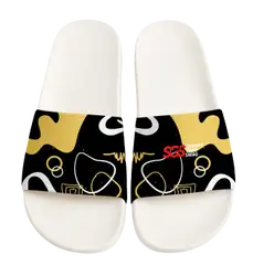 Custom slides white unisex gilded - Slides