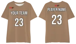 Custom beige comfort adult youth unisex short-sleeve t shirt - Jersey