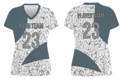 Custom lines abstract adult youth volleyball jersey - Jersey