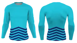 Custom bottom zig zag adult youth unisex long sleeve compression shirts - Compression-shirts