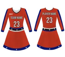 Custom lovely adult youth unisex cheerleading dresses long sleeve jersey - Cheerleading-dress