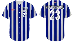 Custom thick horizontal stripes adult youth unisex baseball jersey - Jersey