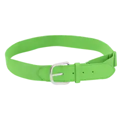 Green adult youth unisex softball leather belt - Softball-belts