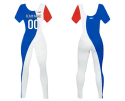 Custom women short sleeve dance bodysuit louvre rhythm - Dance-bodysuits