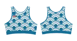 Custom two-piece sporty bathing suit top curved splash - Swimming-tops