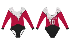 Custom long sleeve gymnastic uniform adult youth dotted drama - Gymnastics-uniforms