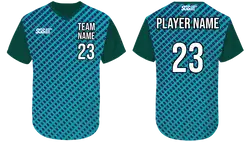 Custom square cubes lines adult youth unisex three buttons softball jersey - Jersey