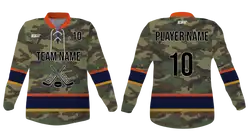 Custom  fine camo youth unisex hockey jersey laces - Jersey